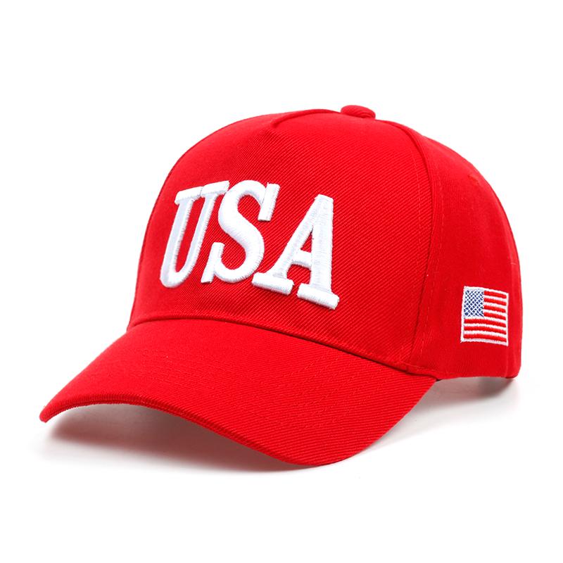 45 Hüte Marke Hut USA Flagge Caps Männer Frauen Baseball Kappe USA Männer Frauen Golf Kappe Hüte Outdoor Hüte rot