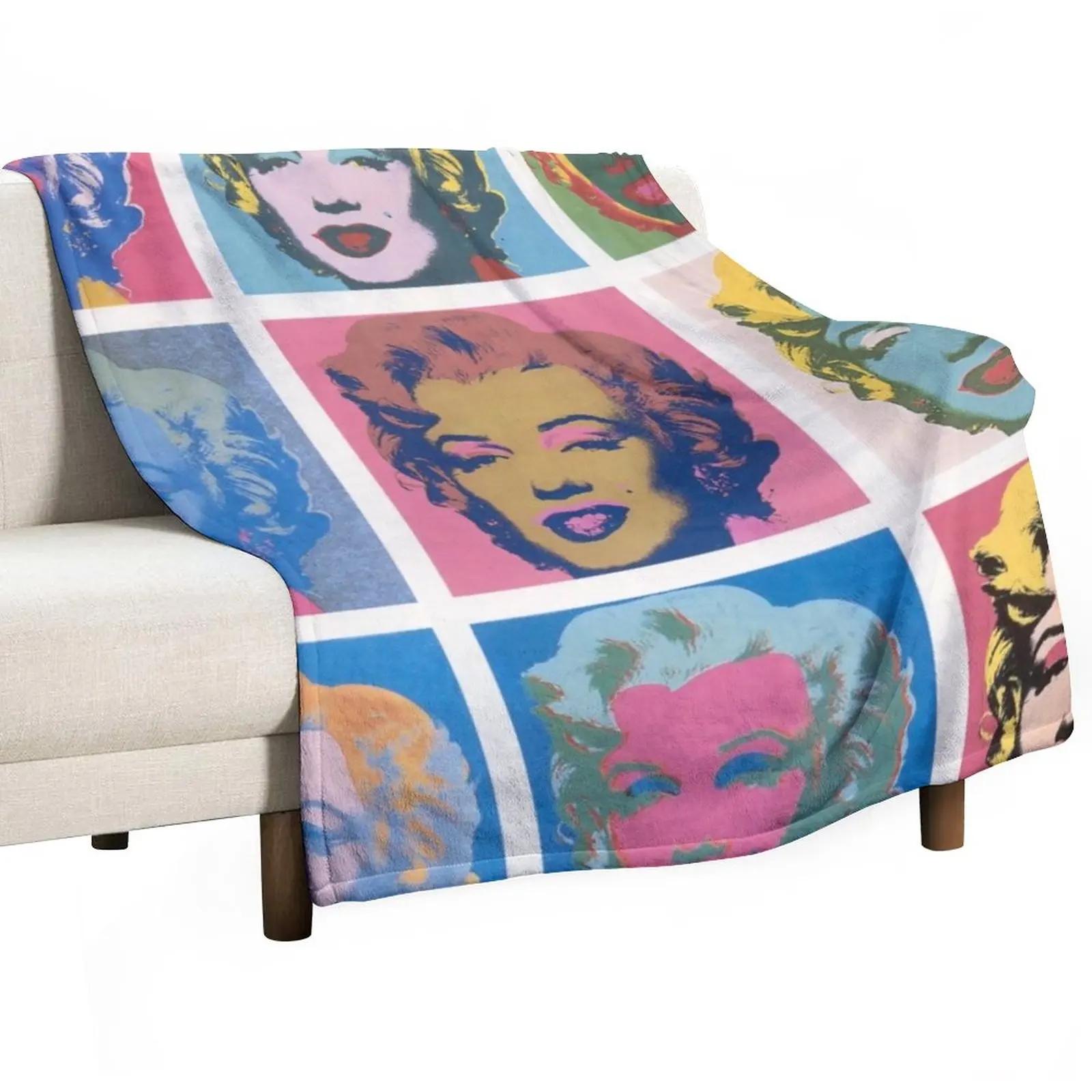 Warhol Marilyn Monroe Siebdrucke Überwurfdecke Decke für Sofadecken für Sofas Schwere Decke 30x40in