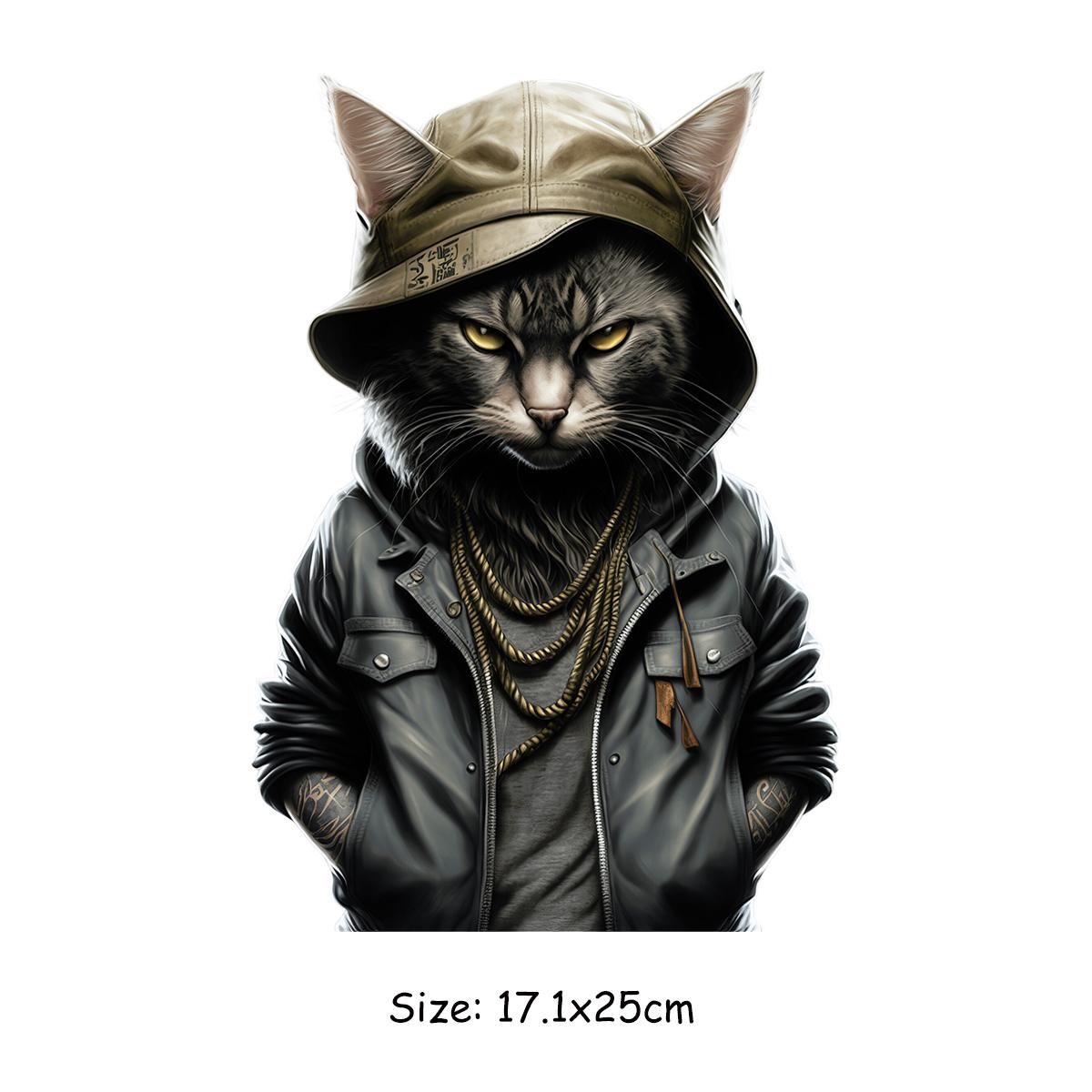 3D Katze Druck Wärme Transfer Aufkleber Aufkleber Kleidung Aufkleber T-Shirt Wärme Drücken Applizierte Diy Parches Ropa Eisen Auf Patches