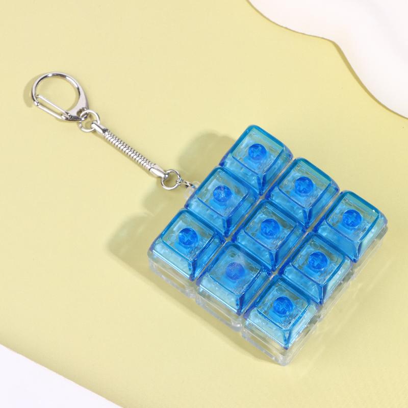 9 Tasten Finger Tastatur Kappen Stressabbau Spielzeug Knopf Tastenkappe Schlüsselanhänger Mechanische Tastatur Knopf Stressabbau Spielzeug A2