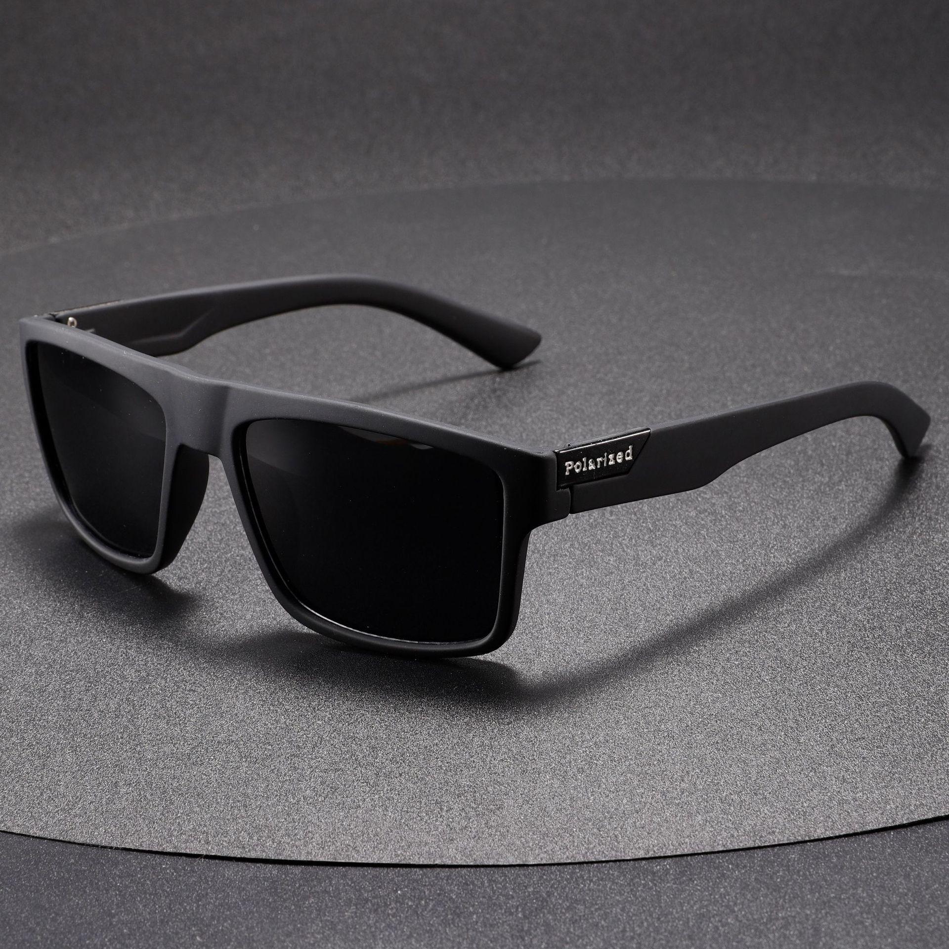 Modische Schwarze Polarisierte Sonnenbrille Herren Damen Klassisch Quadratisch Männlich Sonnenbrillen Stilvoll Outdoor Fahren Angeln Sport Brillen UV400