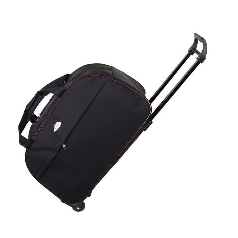 23 Farben Trolley Reisetasche Gepäcktasche Trolley Case Tragbare Reisetasche Seesack Wasserdichte Tasche medium black