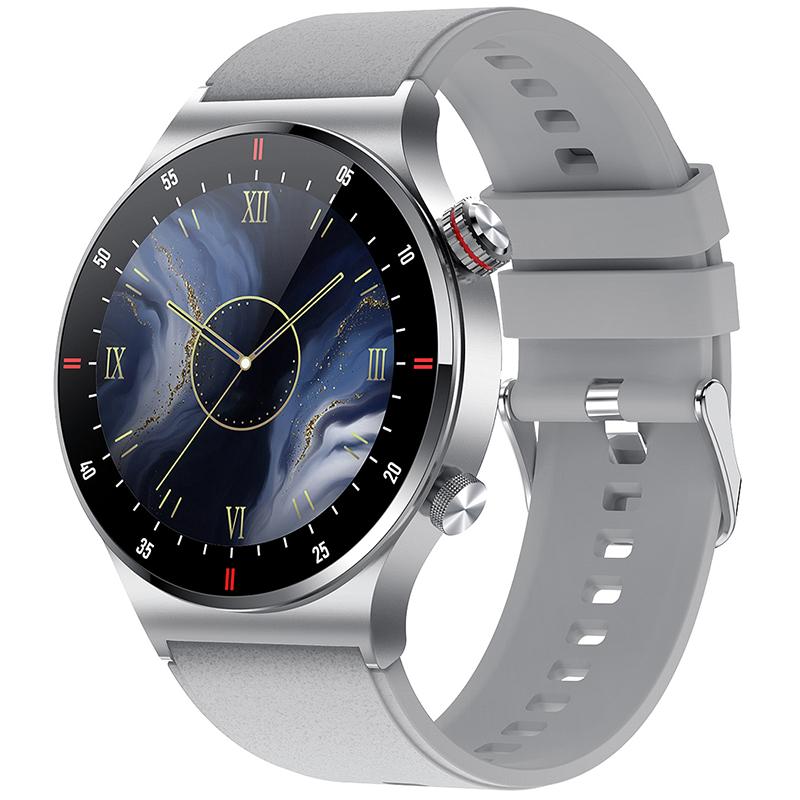 GPS EKG+PPG Bluetooth Anruf Smartwatch Herren 2025 Sportarmband NFC Wasserdicht Benutzerdefiniertes Zifferblatt Herren Smartwatch Für IOS Android silicone-belt silber