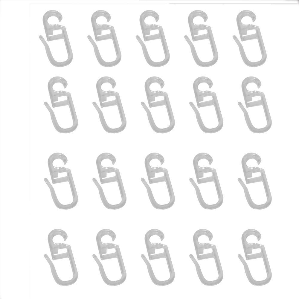 Langlebige Kunststoff-Vorhänge zur Befestigung spezieller Vorhänge, Zubehör, Wandring, Vorhanghaken, Schiebehaken weiß