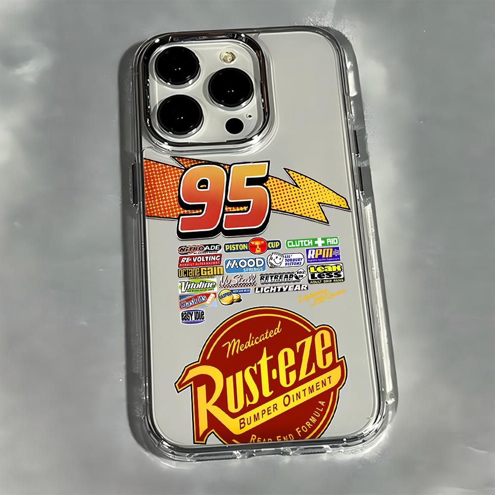 Autos L-Lightning M-McQueen Handyhülle Für iPhone 17e 17 16e 16 15 14 13 12 11 mini Pro Max X XR XSMAX Air Plus Transparent iPhone 17 Air