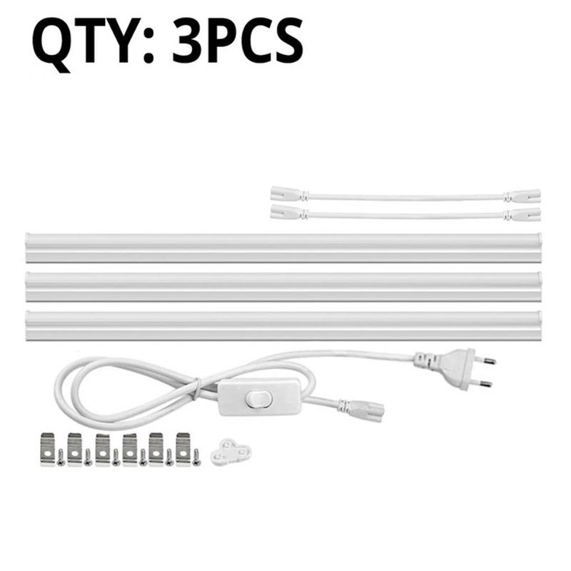 Lichter für küche T5 6W 10W Rohr Bar Lampe 2835 SMD leds 85-265V led lampe Dekoration schlafzimmer Taste Schalter luminaria Mit EU Stecker 29CM 3PCS weiß