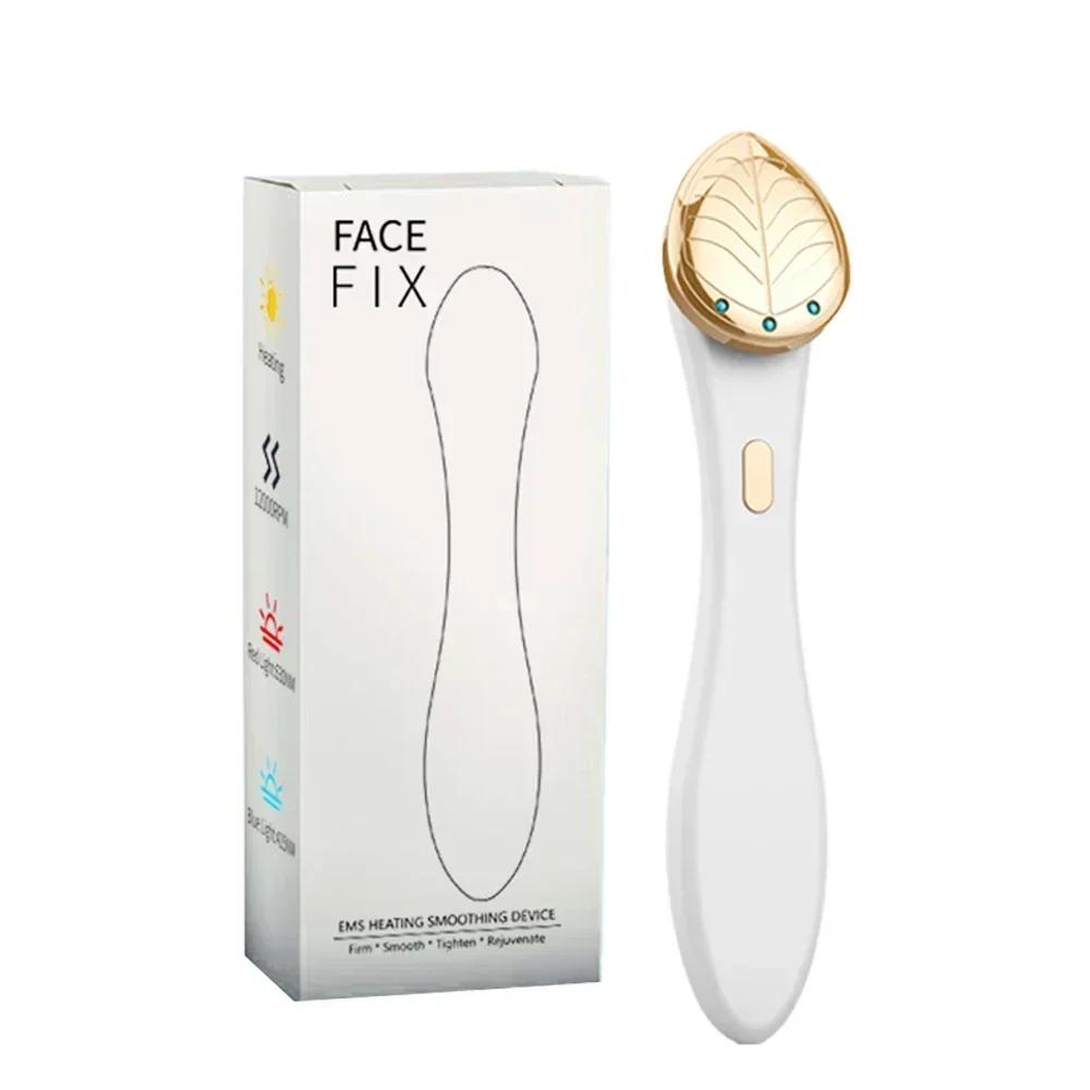 Rot Blau Licht Augen Schönheitsgerät Mikrostrom Erwärmt Straffend Anti Falten Gesichts Lifting Augen Hals Massagegerät Hautpflege Schönheit weiß