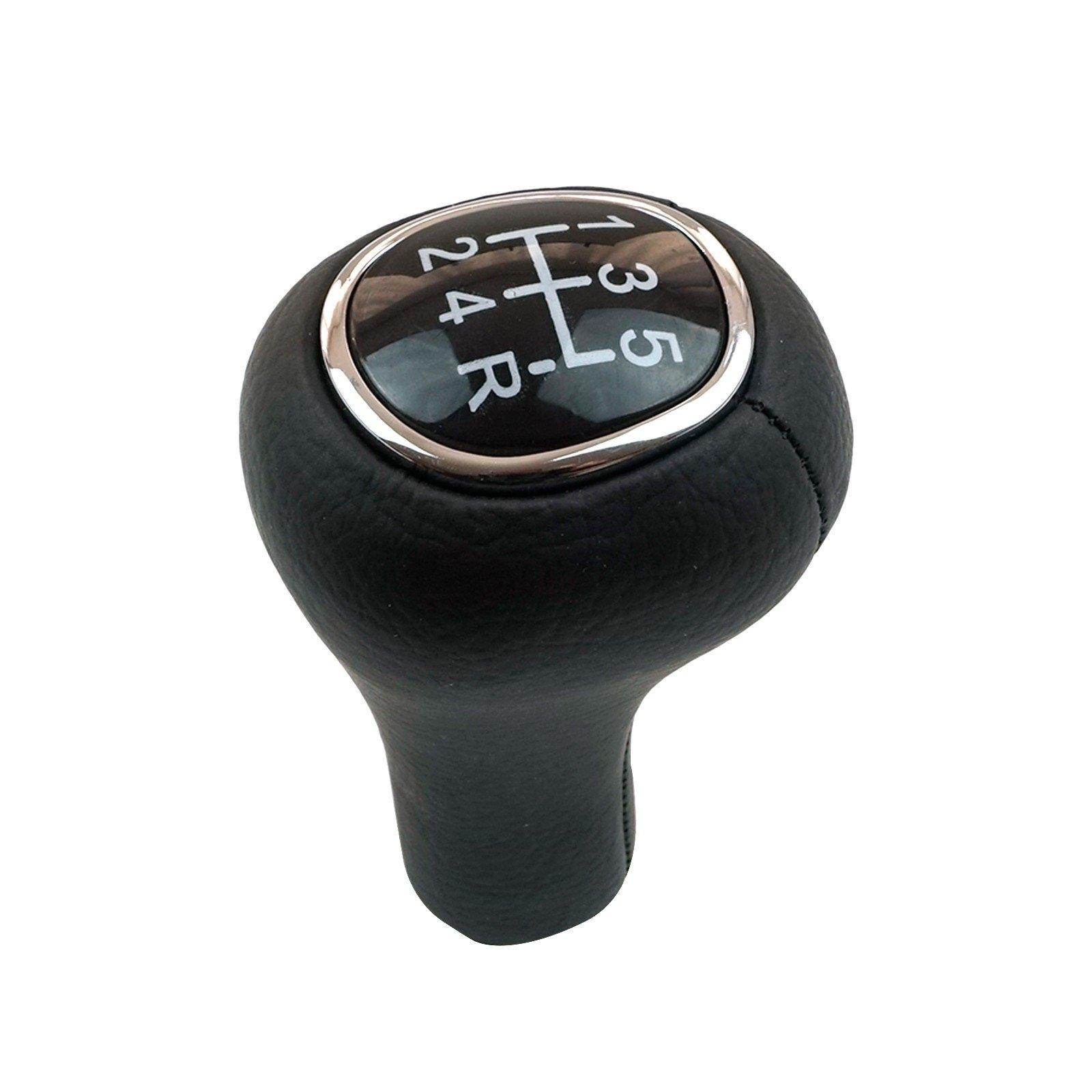 BROSS Autoteile BSP552 5-Gang-Schalthebelknauf, schwarzes Leder, XS4R-7217-AA, 1069044, 91 ZT7218BA für Ford Focus 1998-2005