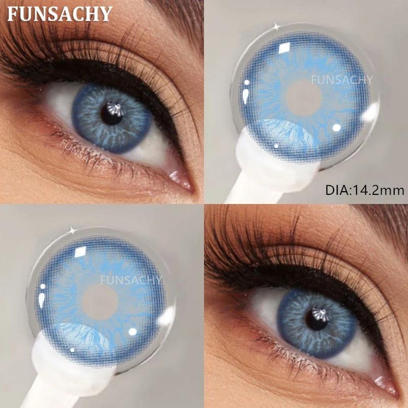 FUNSACHY 2 stücke Natürliche Farbe Kontaktlinsen für Augen Schönheit Kosmetische Hohe Qualität Braun Kontaktlinsen Auge Kontakte Linsen Jährlich