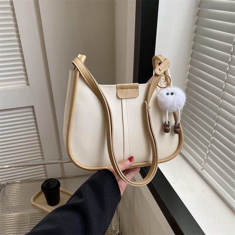 Modische Taschen Modische Bucket Bags Damen Neue Taschen Modische Retro Ein-Schulter Crossbody Pendeltaschen No pendant white