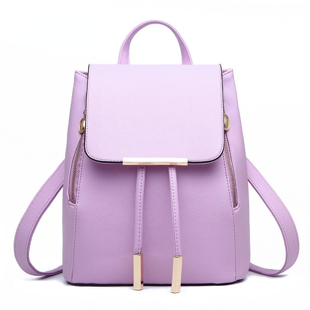 Damen-Rucksack, modischer Freizeit-Rucksack mit großer Kapazität für Damen violett