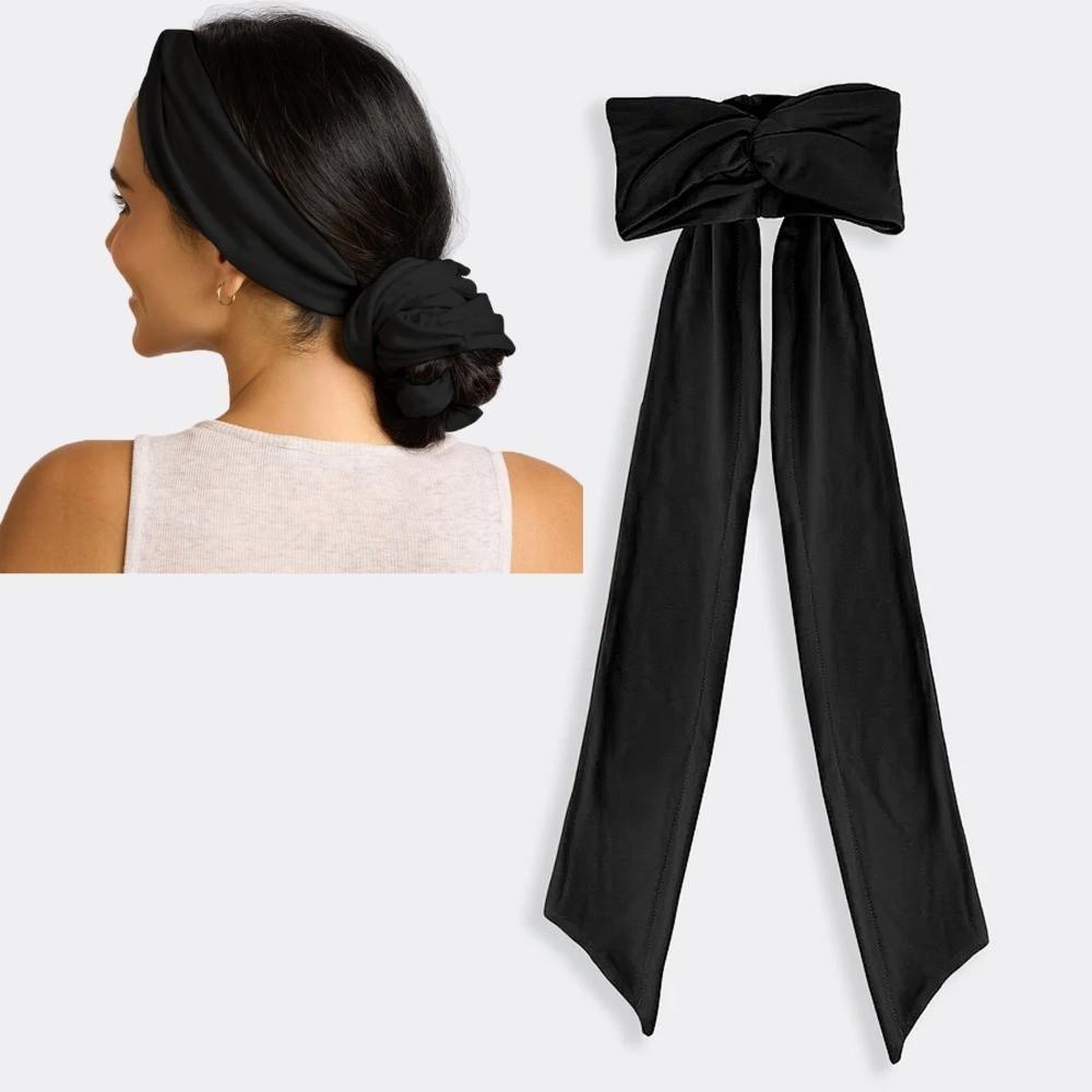Hitzefreier Übernacht-Lockenwickler 2-in-1 Lockenstab Einfaches hitzeloses Locken Stirnband für Frauen schwarz