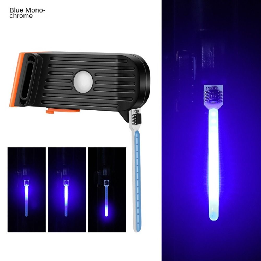 Aufladbares LED-Fahrrad-Rücklicht, ultrahelles Mountainbike-LED-Warnlicht, Fahrradlicht, Fahrrad blau