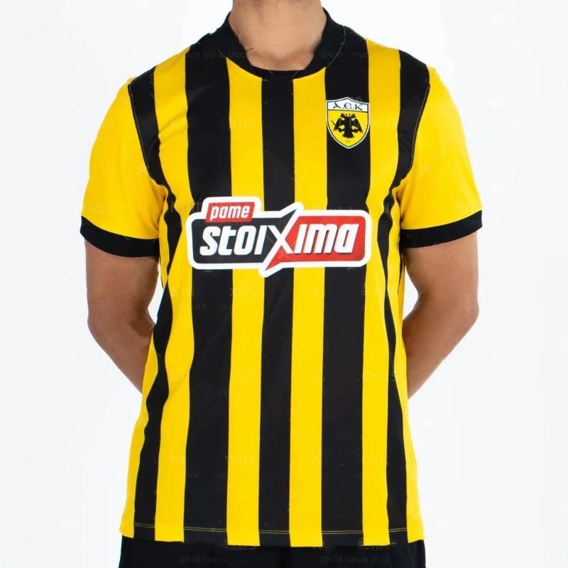 2026 AEK Athen Heimfußballtrikot Griechisches Trikot Herbst Sport Schnelltrocknend Herren-T-Shirt Kinderkleidung T-Shirt Y2k Frau S yellow