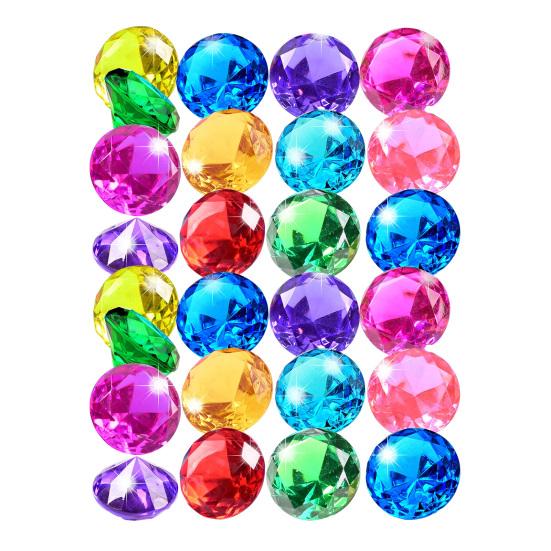 26 Stück Tauchjuwelen Unterwasser-Edelsteine Simulierte Kristalle Große Bunte Falsche Diamanten Große Pool-Juwelen für Schwimmtrainingsspiele Party 4cm blue