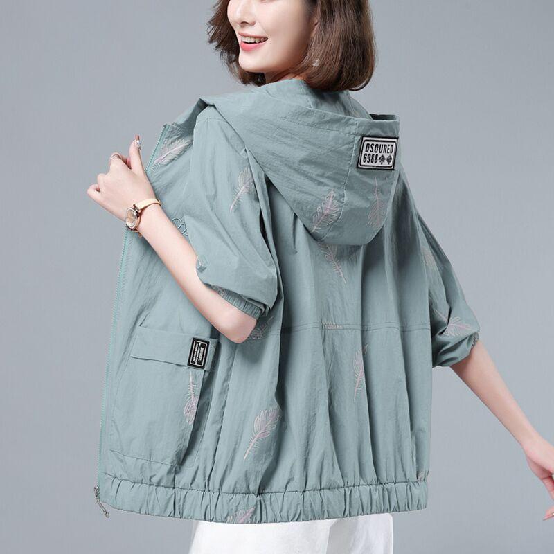 Frühling Herbst Große Größe 3XL Mit Kapuze Windjacke Mäntel frauen Graben Mantel 2021 Neue Dünne Weibliche Mantel Casual Oberbekleidung XXXL grün