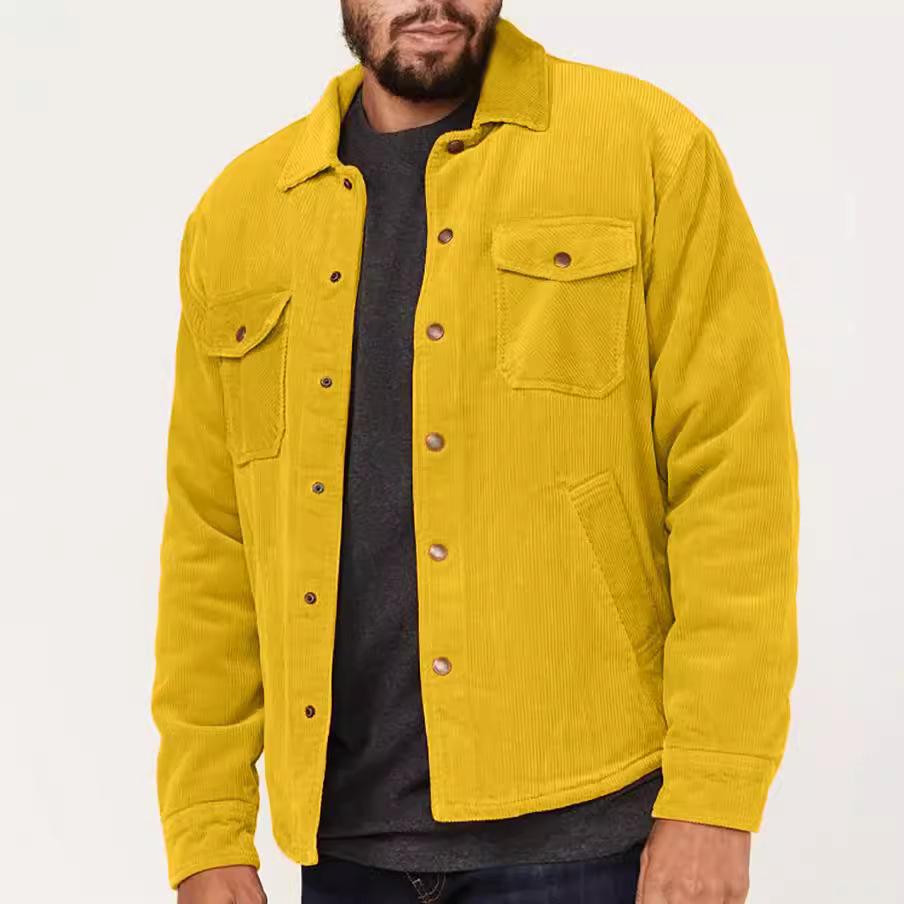 Frühling und Herbst Neue Jacke Einfarbige Jacke Herren Einfarbig Einreihig Mehrfachtaschen Jacke 2XL