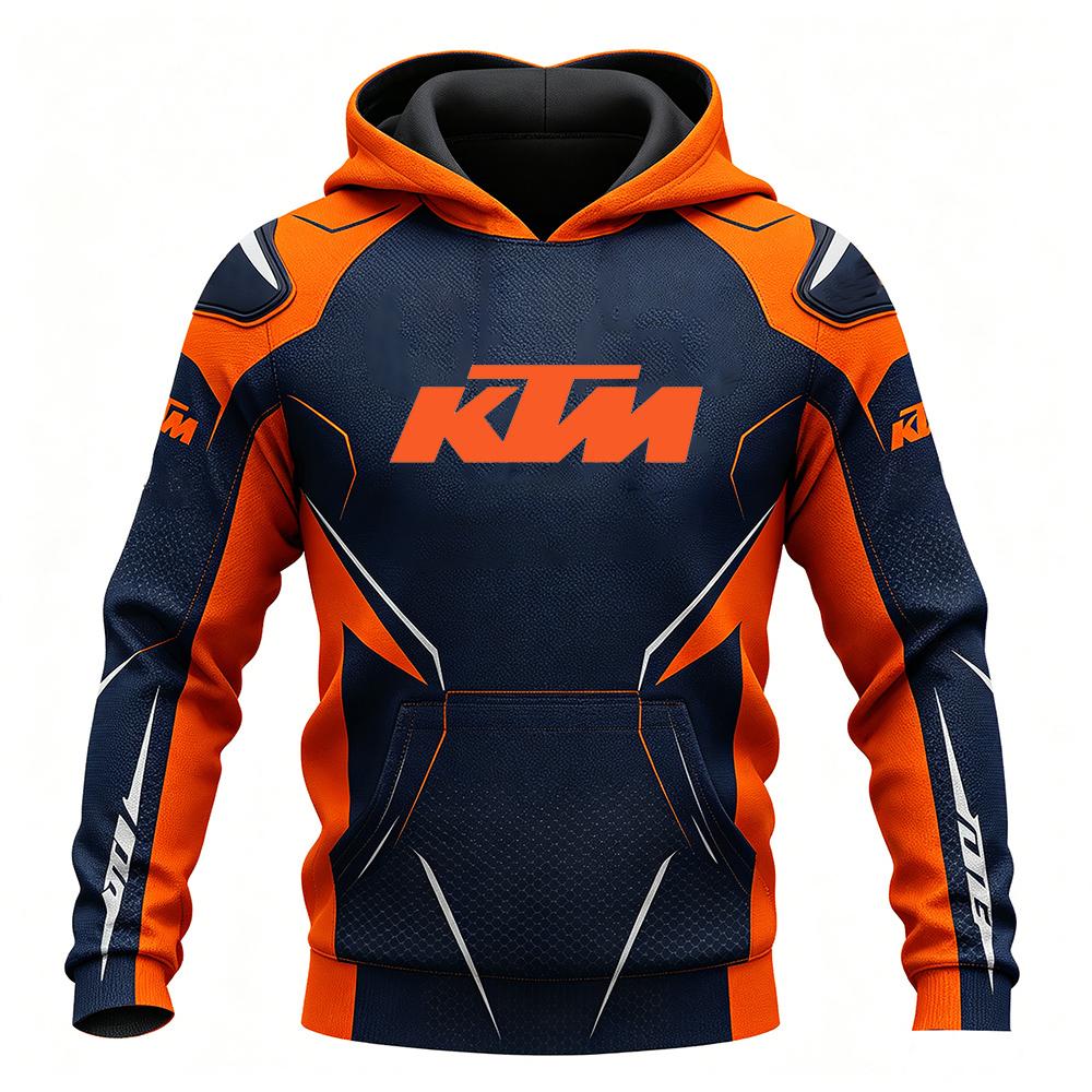 Herren Frühling und Herbst KTM F1 Racing und Motorradbekleidung Neuer Aufdruck Langarm Stil M red