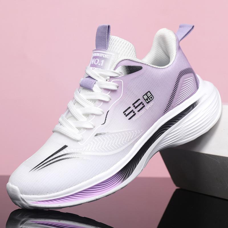 Ultraleichte Laufschuhe für Damen und Herren, Geruchshemmende Schuhe, Atmungsaktive Dynamische Schuhe, Stoßdämpfende Leichte Freizeit-Laufschuhe 38 lavendel
