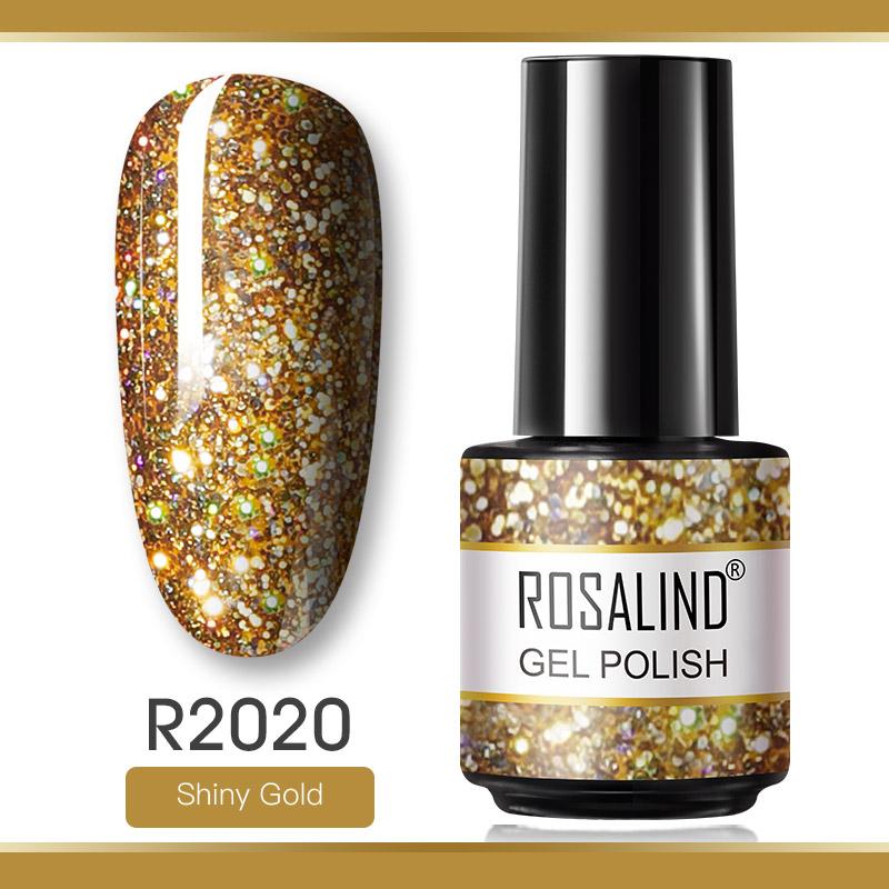 ROSALIND Gel-Nagellack, 100 Farben, Nagelgel für Nageldesign, Kunst, 7 ml, Soak Off, Crackle/Neon, leuchtender, halbpermanenter Gel-Nagellack