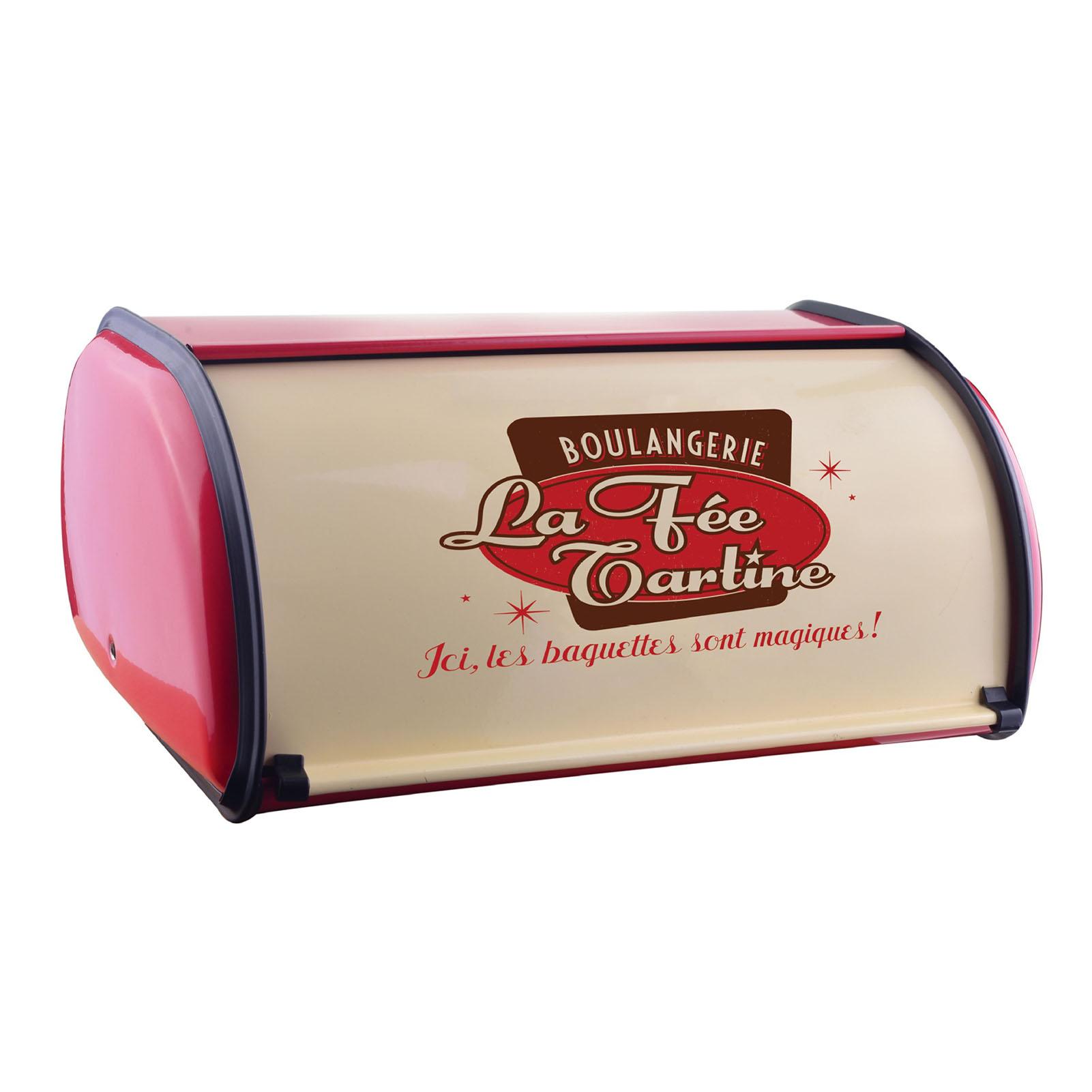 Metall Brotkasten Große Kapazität Ausgezeichnete Abdichtung Hält Frische Einfach zu reinigen Brotbehälter rot