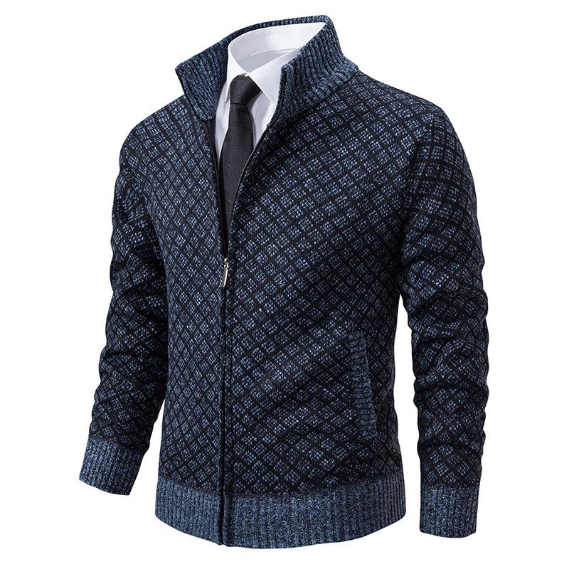 Herren Strickjacke Dicke Strickjacke Winter Warme Strickjacke Reißverschluss Strickjacke M