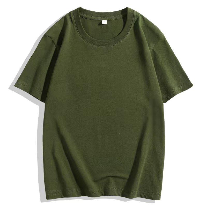 ZIRUNKING 2021 Sommer Unisex T Shirts Tops Tees Solide Weiß/Schwarz 100% Baumwolle Kurzarm Streetwear Oansatz T-shirts B-W200 XXXL