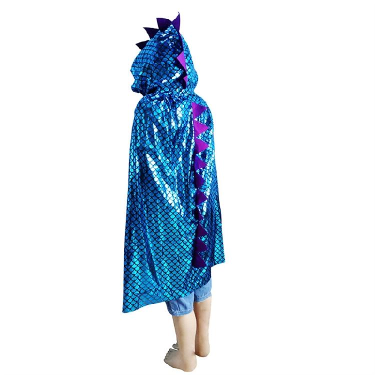 Dinosaurier Kostüme Dinosaurier Umhang Drachen Kapuzenumhang Jungen Mädchen Kleinkind Verkleidungskleidung Halloween Cosplay Kostüme blau