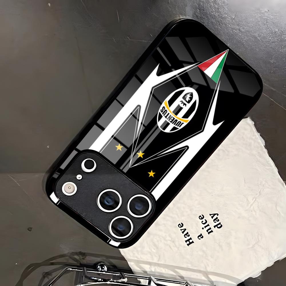 J-Juventus-SE Handyhülle Für IPhone 17 Pro Max 16 15 14 Pro Max 13 11 X Xs Xr 8 7Plus Glasabdeckung iPhone 12 Pro Max