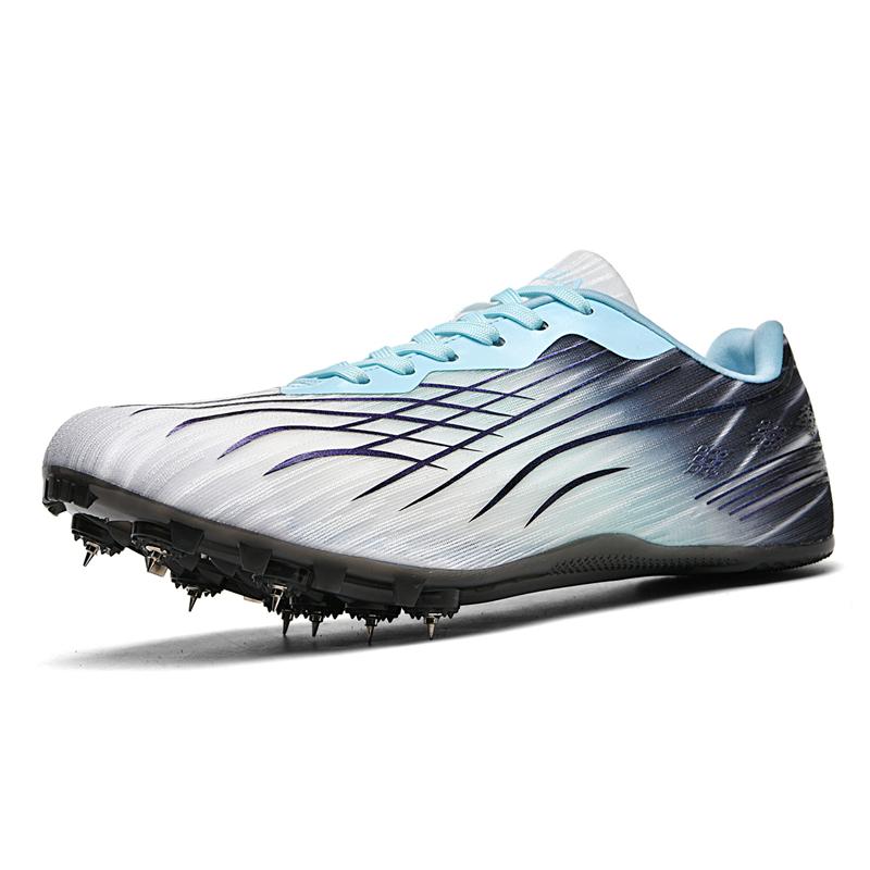 Neue Spikes Laufschuhe Herren Damen Leichtathletik Laufschuhe Anti-Rutsch Leichtgewicht Trainingsschuhe Unisex 40 white