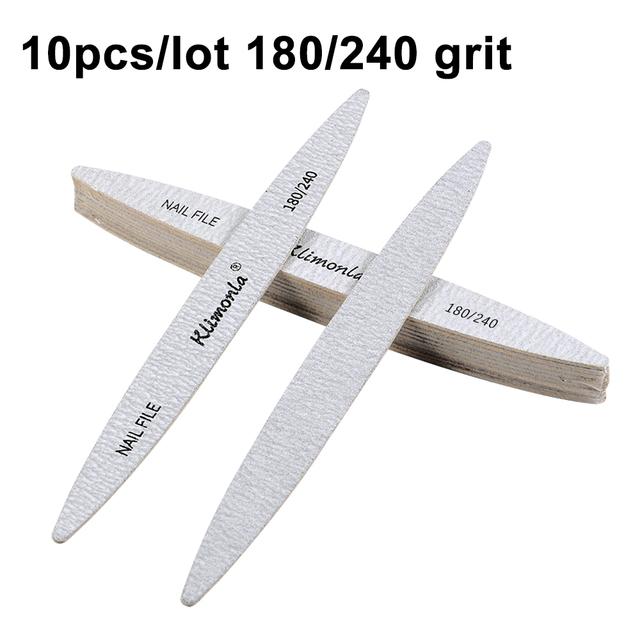 10 Teile/los Holz Nagel Datei 100/180/240 Emery Board Oval Nagellack Schönheit Professionelle Werkzeuge Puffer Dateien Maniküre Werkzeuge
