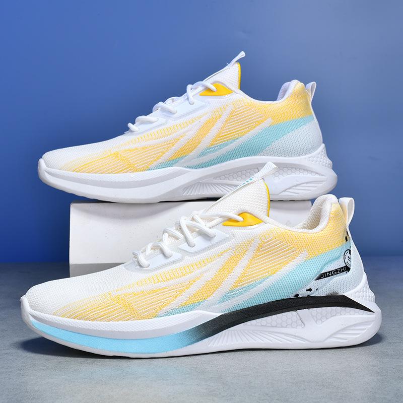 Herbst Damen Schuhe Neue Sport Laufschuhe Fliegendes Gewebe Atmungsaktiv Sport Laufschuhe Leichte Herrenschuhe Teen Mode Schuhe 44
