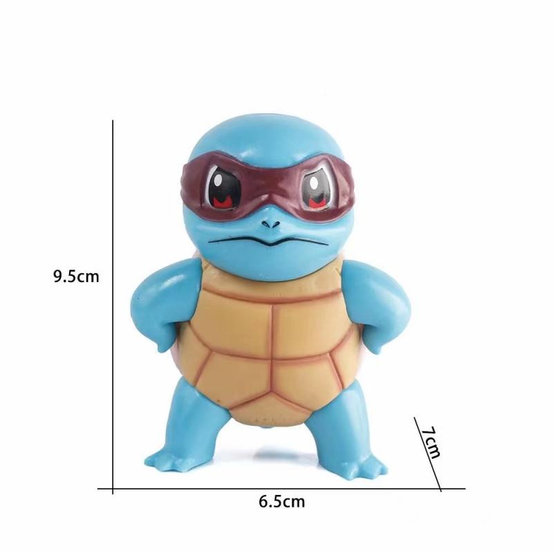 3 Stile 9cm Pokemon Figur Schiggy Trägt Sonnenbrille Figur PVC Modell Sammlerstück Pokemon Go Actionfigur Kindergeburtstagsgeschenk