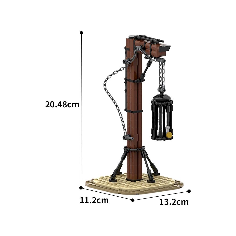 Gobricks MOC Skelette IM Käfig Hängende Steine Folterinstrumente Bausteine Lernorientiertes Spielzeug Geschenk Juguetes black