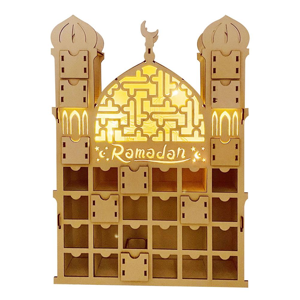Ramadan-Adventskalender aus Holz 2022 Eid Ramadan Mubarak Adventskalender mit Schubladen 30 Tage