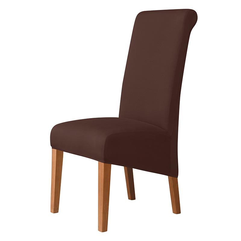 Einfarbiger Stuhlbezug mit hoher Rückenlehne, XL-Größe, hohe Elastizität, glatter Stoff, Stuhlhussen für Esszimmer, Küche, Stretch, Heimdekoration 1pc kaffeebraun