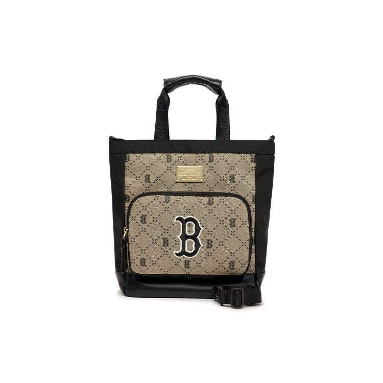 MLB Boston Red Sox Klassisch Retro Große Kapazität Verstellbarer Schultergurt Bedruckte Große Logo-Tragetasche Damen Tragetasche Braun 7AUBMD13N-43BGD Umber