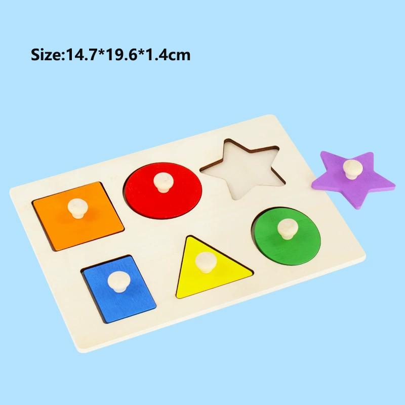 Baby Montessori Spielzeug Mehrere Geometrische Form Puzzle Spielzeug Holz Zahlen Puzzle Brettspiel Pädagogisches Spielzeug Für Baby 1 2 3 Jahre Alt