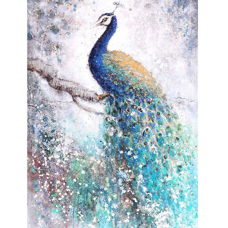 5D Diamant Handwerk Malerei Pfau Diamant Malerei Diamant Stickerei Mosaik Geschenk Diamant Wand Kunst 20X30CM