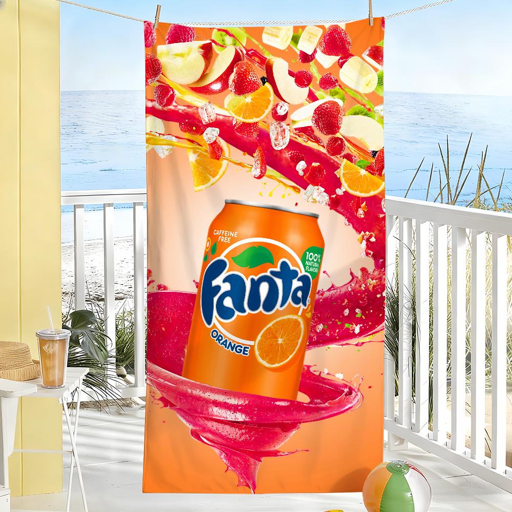 Mode Cooles Handtuch Weich Pool Geschenk Für Reise Fitnessstudio Dusche Camping Schnelltrocknend Sport F-Fanta-S Getränk Große Strandhandtücher W89*H183(CM)