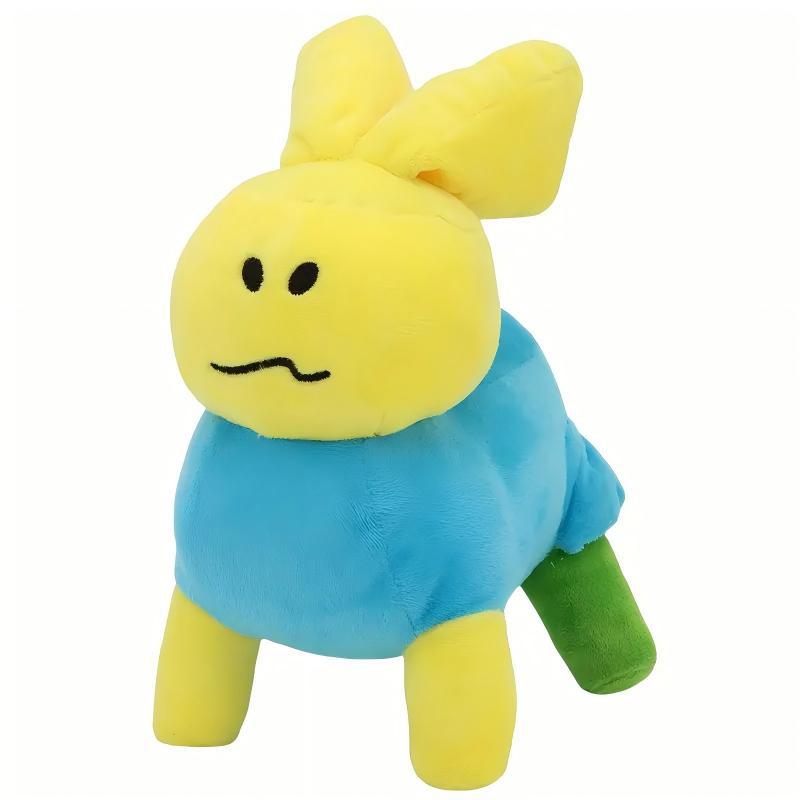 Roblox Forsaken Gubby Plüschtier Schwarz Weiß Gelb Blau Kaninchen Stofftier Sanfte Puppe Entwickelt für Kinder Aktivitätsfans Geburtsdatum Feiertagsgeschenk 25cm