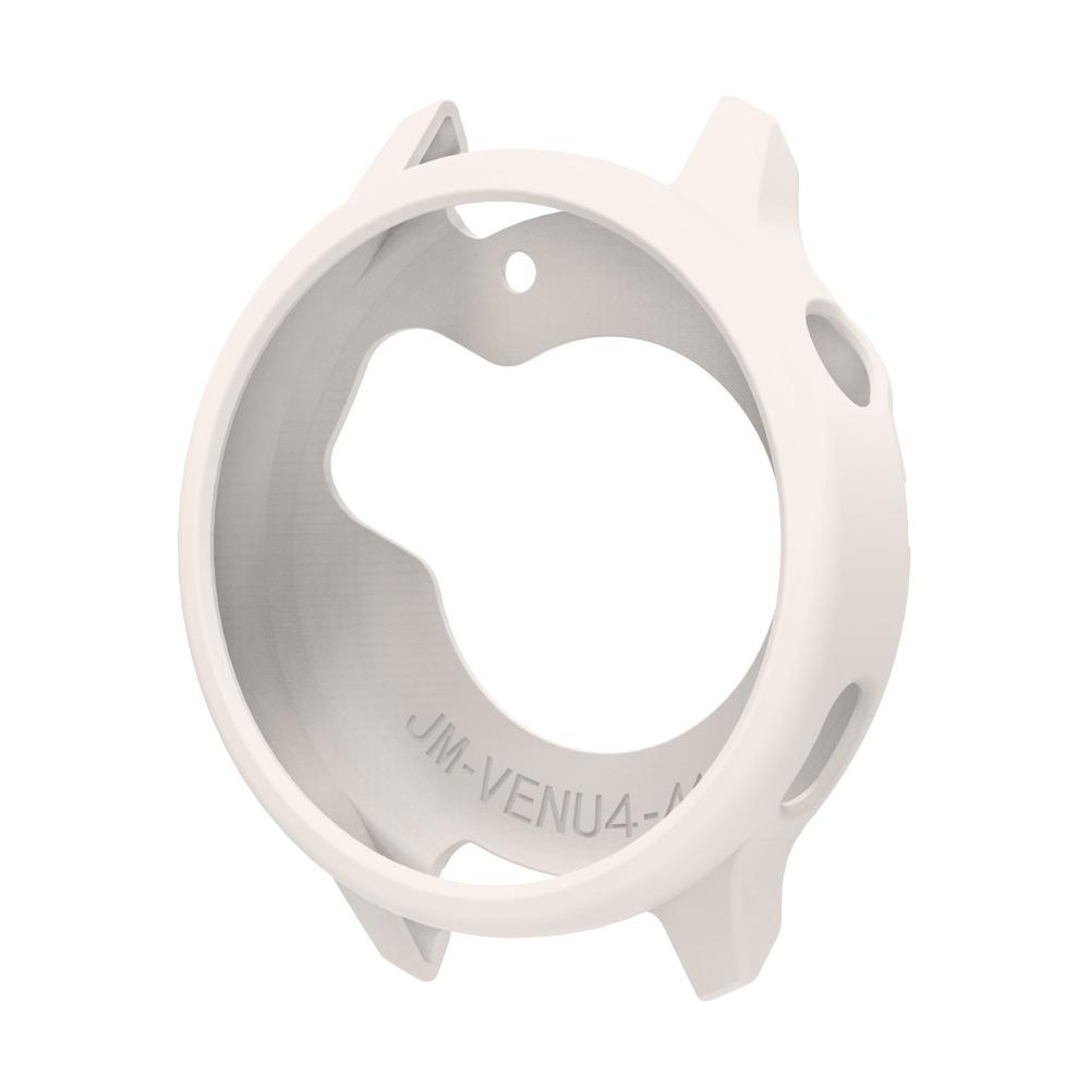 Weiche Silikonhülle für Garmin Venu 4 45mm 41mm Bumper Hohlabdeckung Schutzschale Armband für Garmin Venu4 Smartwatch Zubehör For Garmin Venu 4 41mm beige