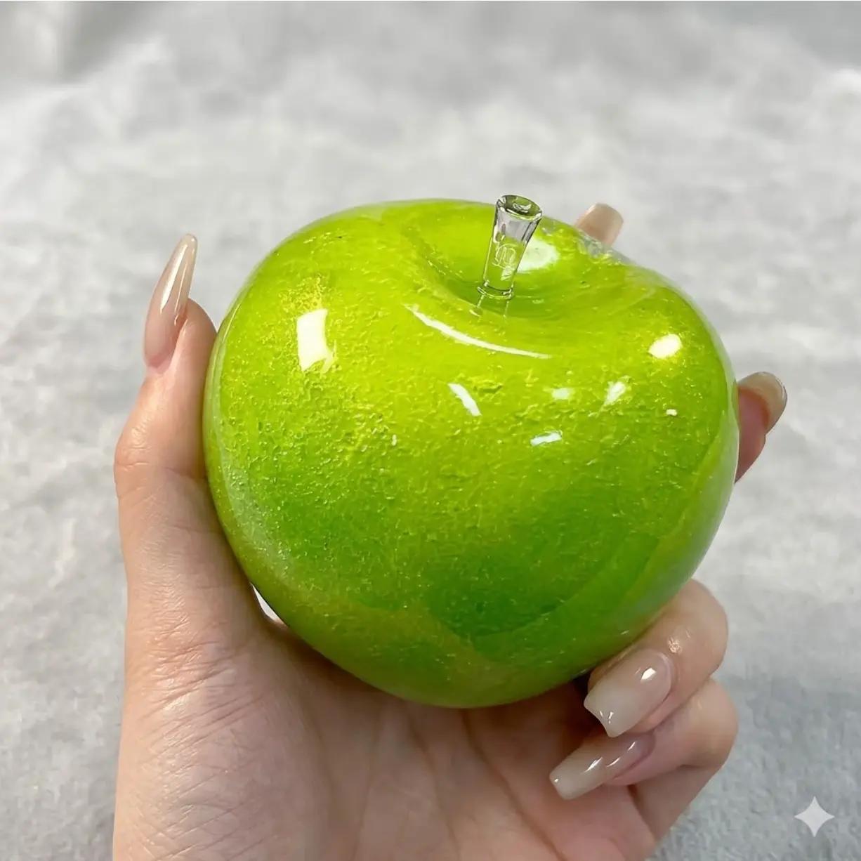 Grüner Apfel Slushie Squishy Spielzeug, knuspriges formbares nicht-zurückfederndes Fidget Spielzeug zur Stressbewältigung grün