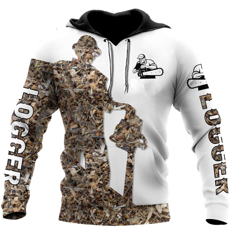 Logger Worker Lumberjack Chainsaw Retro Pullover 3DPrint Männer/Frauen Streetwear Casual Lustige Hoodies Übergroßen Harajuku XL