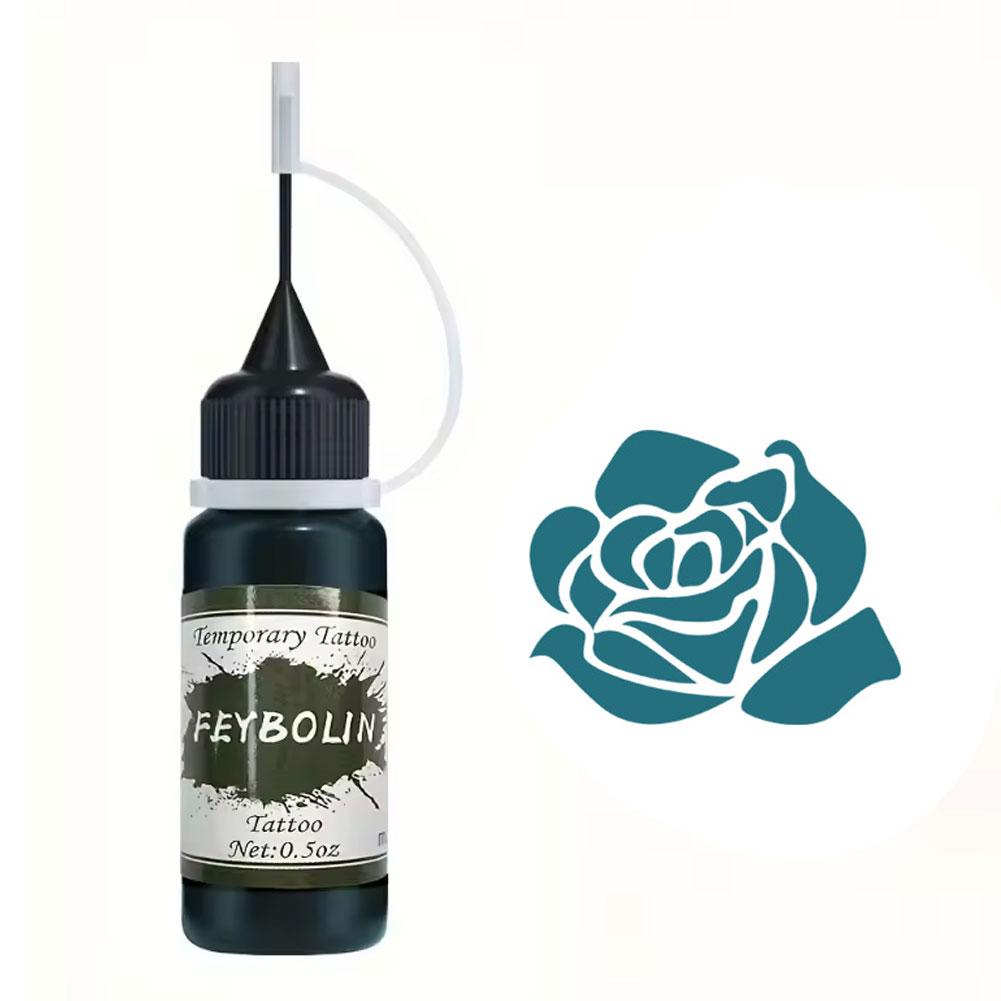 Henna Tattoo Gel Schweißfest Temporär Lang Anhaltend Körperkunst Farbe Wasserdicht DIY Alle Hauttypen dunkelgrüne