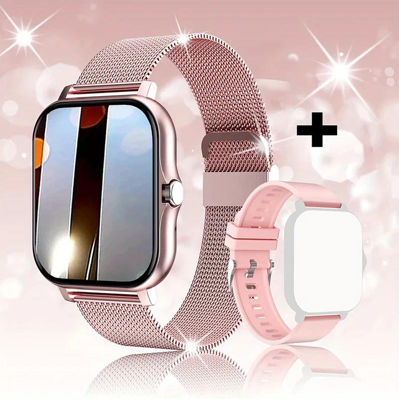 2025 Neue Smartwatch Für Männer Frauen Geschenk Für Xiaomi Voll-Touchscreen Sport Fitness Uhren BT Anruf Digitale Smartwatch Armbanduhr mesh belt