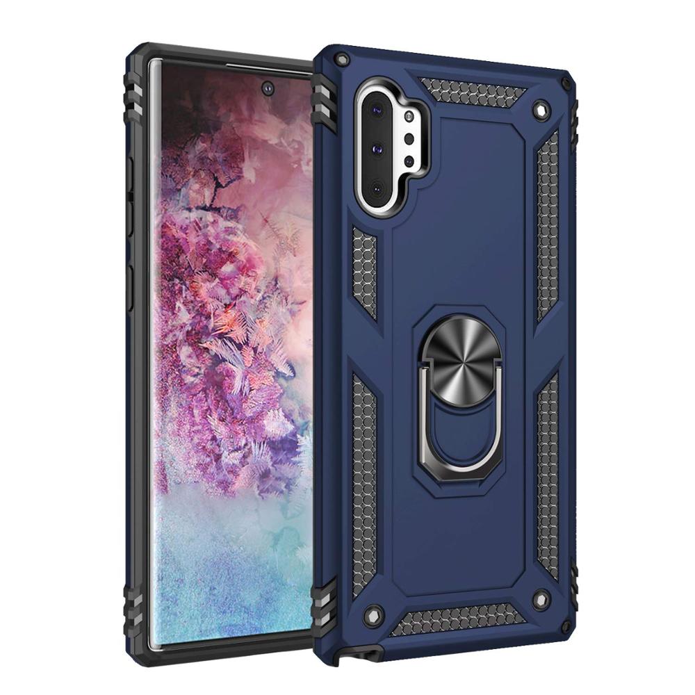 für Samsung Note10 Hülle für Samsung Galaxy Note 10 Plus Schutzhülle Armor Militär Stoßfest Magnet Autohalter Ring Hülle for Note 10