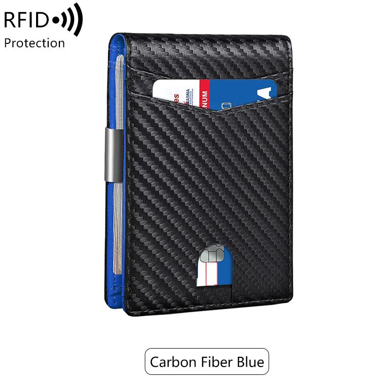 Minimalistisches RFID-blockierendes, multifunktionales, ultradünnes Portemonnaie für 12 Karten für Herren, zweifach gefalteter, einfarbiger, tragbarer Kartenhalter in der Vordertasche