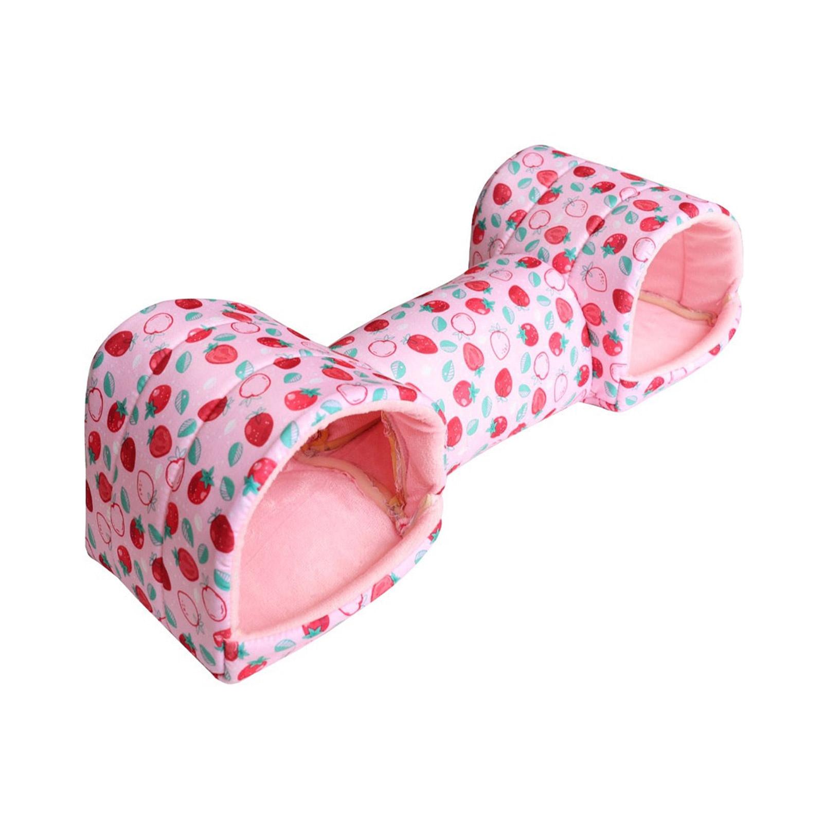 Natürliches Weiches Bett Versteck Weiche Höhle Spielzeug für Kleintier Maus Bett Hamster Kaninchen Verstecke Käfig Tunnel C