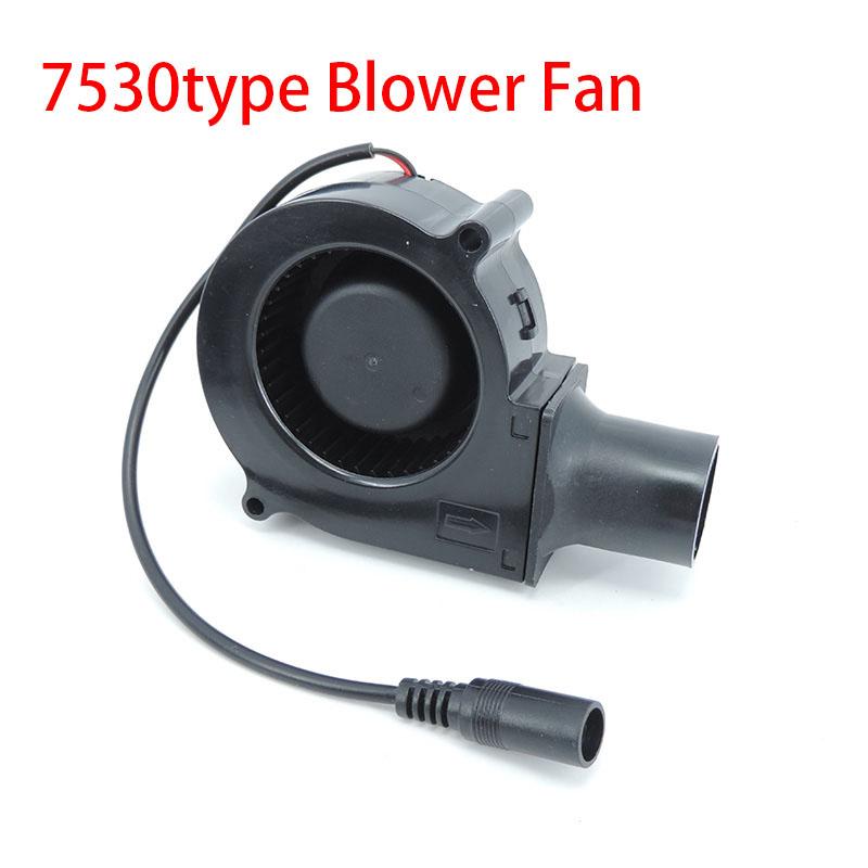 12 V 7 cm 7530 DC-Stromversorgung Drehzahlregler Luftgebläse Kühler Lüfter 75 mm für Camping Kochen/Grillen/Brennholz/Abfall 7530 type fan